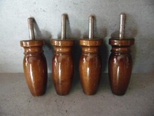 4 anciens pieds de lit en bois