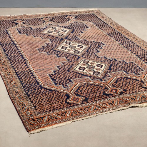 Tapis ancien asiatique laine - tapis,