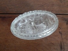 ANCIEN BEURRIER Ovale en VERRE