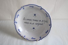 Ancienne assiette parlante en