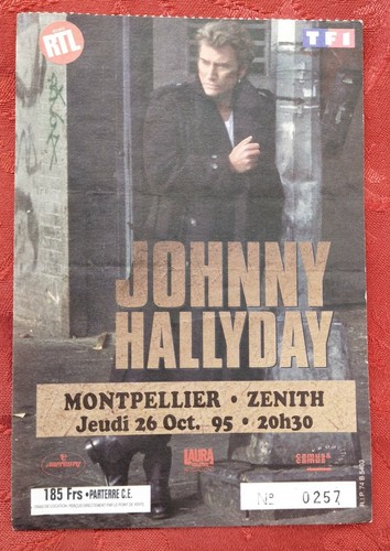 Ticket billet concert johnny - ticket,