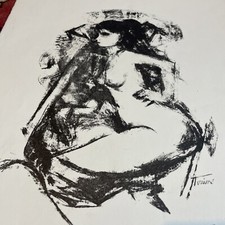 TORINO lithographie En Noir Nu