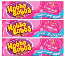 3x Wrigley's Hubba Bubba Original Arôme Plus Massive & Bubblier Gomme Bulle