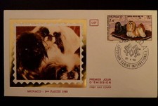 MONACO PREMIER JOUR FDC YVERT  1232    CHIENS LHASSA+APSO+SHIH-TZU   1,30F  1980