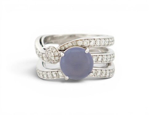 Bague omega cabochon pierre - bague,