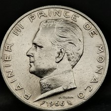 5 FRANCS 1966 RAINIER III