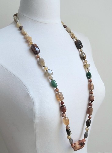 Collier sautoir perles pierre - sautoir,
