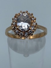 BAGUE PLAQUE OR MARGUERITE