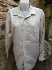 TED LAPIDUS chemise homme vintage manche longue coton beige Taille 44