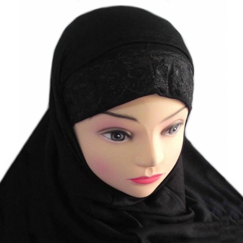 Foulard noir style hijab - noir,