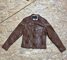 Veste cuir marron femme