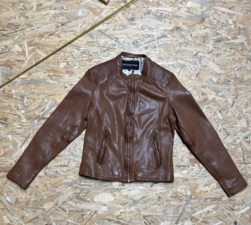Veste cuir marron - , femme