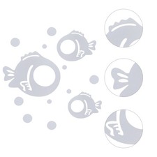  Sticker mural acrylique 3D poisson et bulles Stickers miroir Stickers