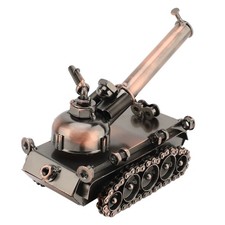 Handcrafted Tank Model Iron Art Retro Decorative Tank Sculpture Ornament Desk