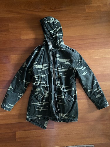 Camoflauge jacket hood wool - camoflauge,