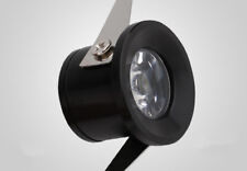 10 x 1w Mini LED Spot Encastrable Lumière d'armoire Noir Plafonnier Blanc chaud