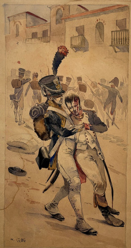 Soldat blesse dessin original - soldat,