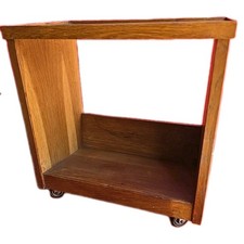 Chevet Reconstruction René Gabriel Table Tablette sur Roulettes Étagère Biblioth