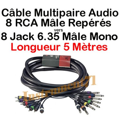 Multipaire audio 8 jack - 8,