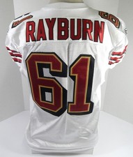 2003 San Francisco 49ers Rayburn #61 Jeu Émis Blanc Jersey 48 DP56830