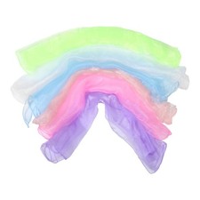 Lot de 6 foulards en soie doux colorés pour enfants, idéal pour la