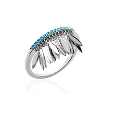 Bague pampilles Rhodié Argent