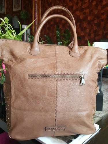 Sac cabas cuir véritable - cabas,