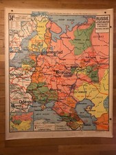 Carte scolaire Vidal Lablache n°34 Russie et Etats Baltes