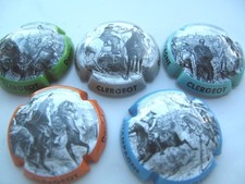 Série de  5 Nouv. caps.  de Champagne CLERGEOT Daniel, historique vues divers