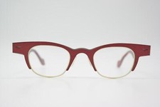 Lunettes Theo Belgium Trente + Trois 237 Rouge Blanc Ovale Monture Lunettes Neuf