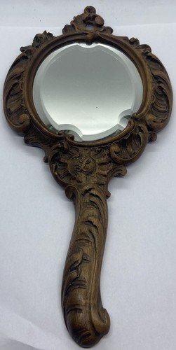 Miroir ancien face main - miroir, en