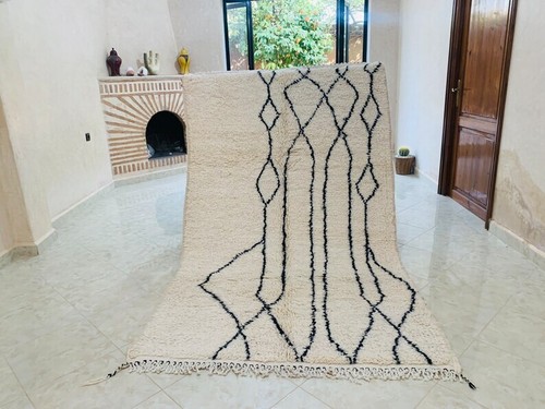 Laine marocaine tapis beni - tapis,