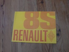 renault  8 S  superbe brochure
