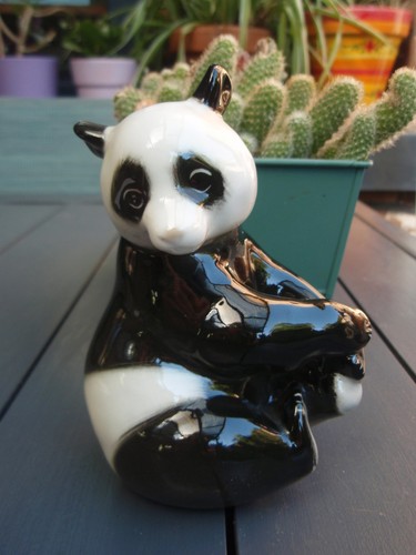 Figurine céramique panda - en,