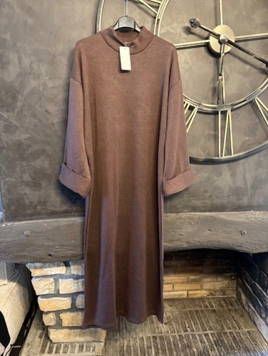 Robe pull marron neuve - robe,