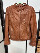 Blue Wellford veste en cuir de