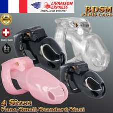 Cage De Chasteté Avec 4 Anneaux Petite Chastity Civière Stimulateur Soumission