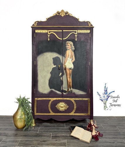 Vintage wardrobe armoire - vintage, hand