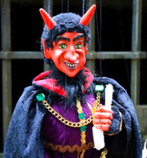 Marionnette diable - poupée originale faite à la main