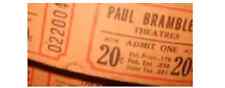 Lot 80 TICKET CINEMA 20 CENTS 1940 ! Paul Bramblett Theatre USA déco mariage 