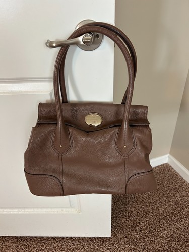 Taupe leather lancel purse - leather,