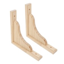  1 support d'étagère en bois - Support mural triangulaire décoratif pour