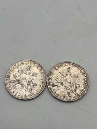 Lot pièces argent francs - argent, 2