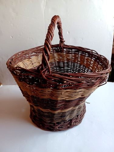 Ancien grand panier osier - grand,