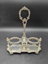 Superbe huilier vinaigrier en métal argenté de style Louis XVI