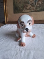 Magnifique Céramique Chien Chiot  Porcelaine Limoges