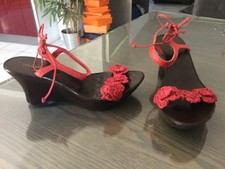 Sandales compensées MINELLI pt 37 paille et cuir