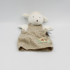 Doudou plat mouton blanc beige