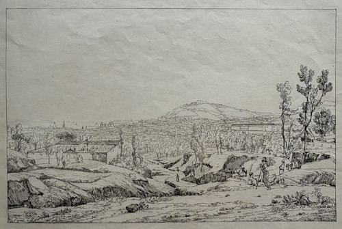 Napoli paysage gravure italie - napoli,