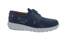Mephisto Jozio Chaussure, Nubuck Cuir Lisse Combi Bleu Profond, Semelle Amovible